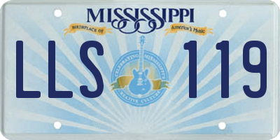 MS license plate LLS119