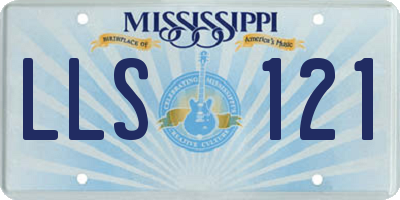 MS license plate LLS121