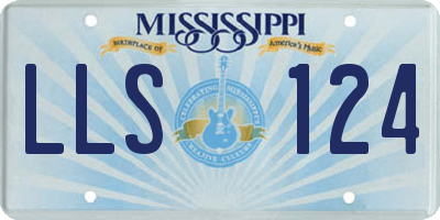 MS license plate LLS124