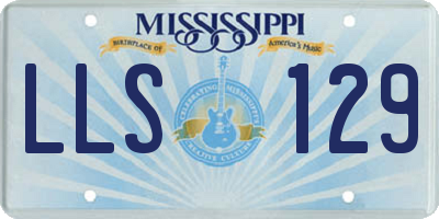 MS license plate LLS129