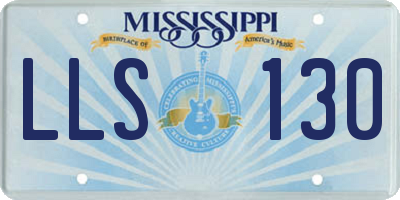 MS license plate LLS130