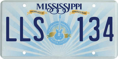 MS license plate LLS134