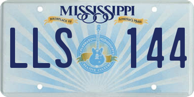 MS license plate LLS144
