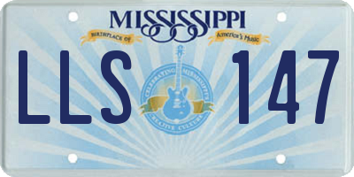 MS license plate LLS147
