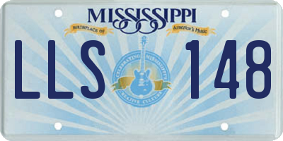 MS license plate LLS148