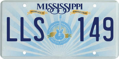 MS license plate LLS149