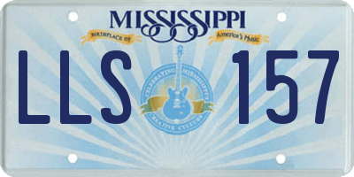 MS license plate LLS157