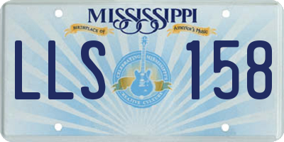 MS license plate LLS158