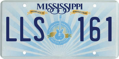 MS license plate LLS161