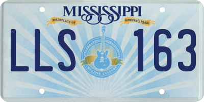 MS license plate LLS163