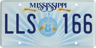 MS license plate LLS166