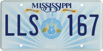 MS license plate LLS167