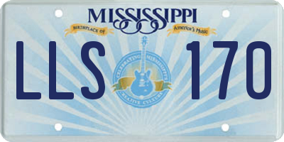 MS license plate LLS170