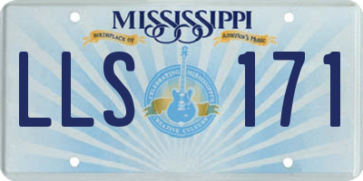 MS license plate LLS171