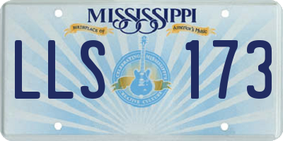 MS license plate LLS173