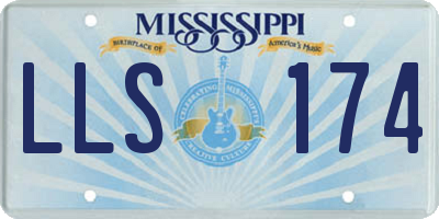 MS license plate LLS174