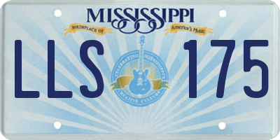 MS license plate LLS175