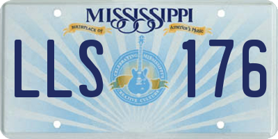 MS license plate LLS176