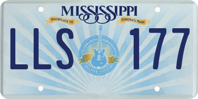 MS license plate LLS177
