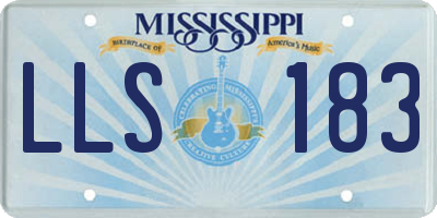 MS license plate LLS183