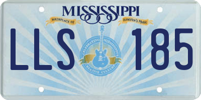 MS license plate LLS185