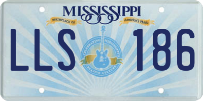 MS license plate LLS186