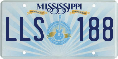 MS license plate LLS188