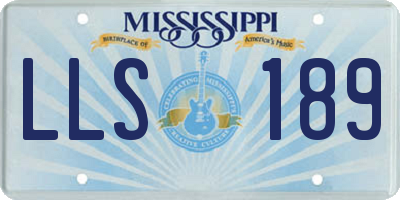 MS license plate LLS189