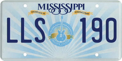 MS license plate LLS190