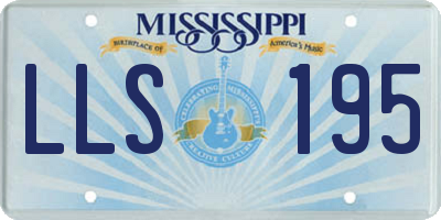 MS license plate LLS195