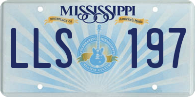 MS license plate LLS197