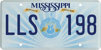 MS license plate LLS198