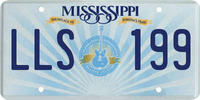 MS license plate LLS199