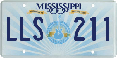 MS license plate LLS211