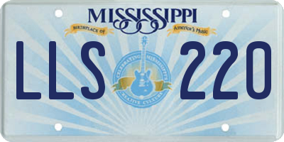 MS license plate LLS220
