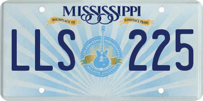MS license plate LLS225