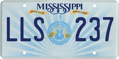 MS license plate LLS237