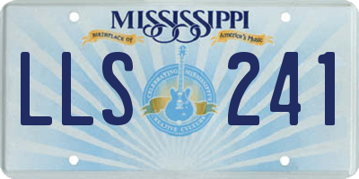 MS license plate LLS241