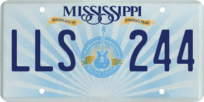 MS license plate LLS244