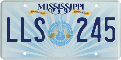 MS license plate LLS245