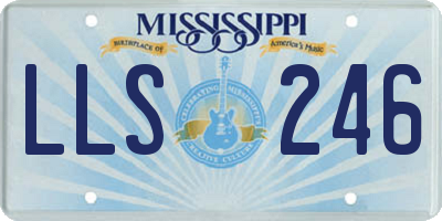 MS license plate LLS246