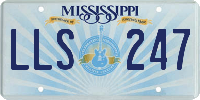 MS license plate LLS247