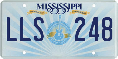MS license plate LLS248