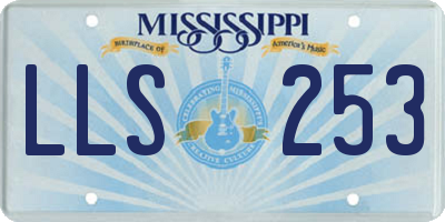 MS license plate LLS253