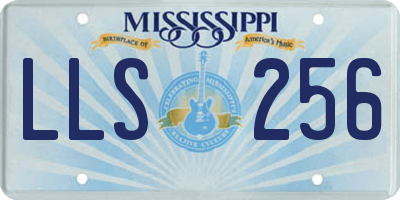 MS license plate LLS256