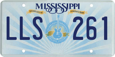 MS license plate LLS261