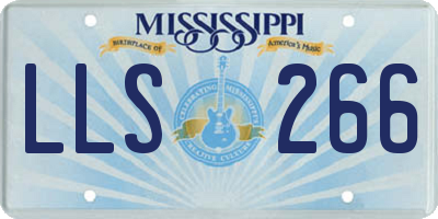 MS license plate LLS266