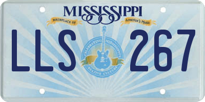 MS license plate LLS267