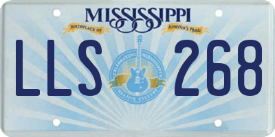 MS license plate LLS268