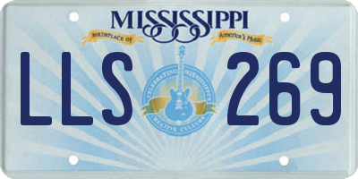 MS license plate LLS269